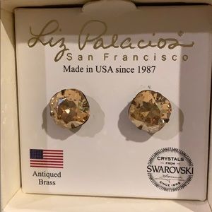 Liz Palacios Square Swarovski Crystal Earrings